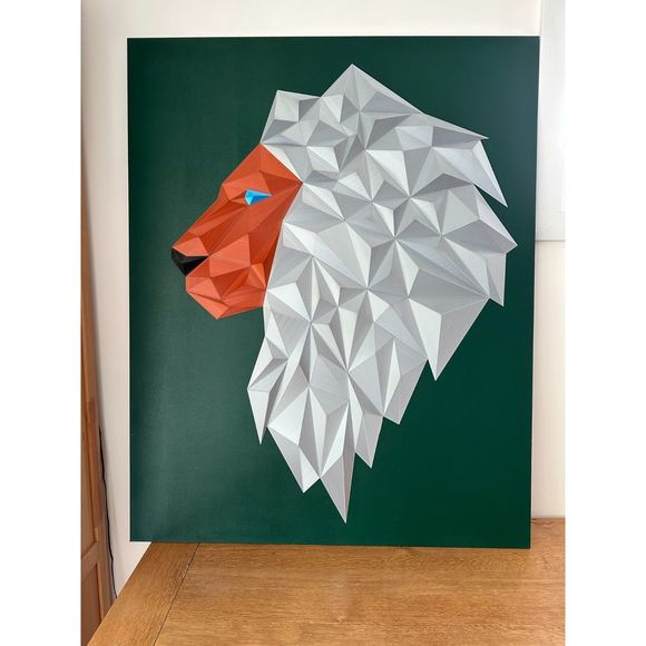 DGEmily Lion Wall Art V2 | Large-Scale Wall Decor | Custom Sizes!! - Picture 1 of 13